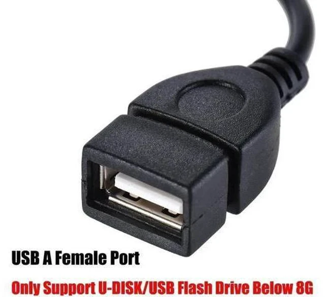 Alt view image 3 of 5 - USB 2.0 Female to 3.5mm Male AUX OTG Adapter Cable, 1/8 Inch Audio Jack Converter for Car Stereo to Play Music from USB Flash Drives