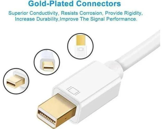 Main image of White Gold-Plated Mini DisplayPort (Thunderbolt 2) to HDMI Adapter, 4K Male to Female Converter for MacBook Pro/Air, iMac & Surface Dock