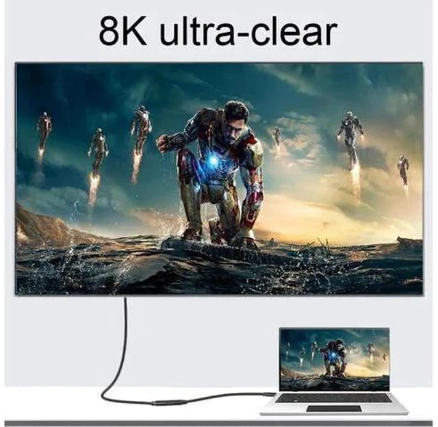 Alt view image 4 of 7 - 0.5M/1.64FT USB4 Type-C to C Cable, 40Gbps, 240W PD, 8K@60Hz Video, Compatible with Thunderbolt 3, Docking & SSD
