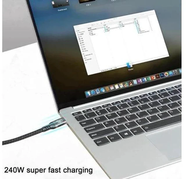Alt view image 5 of 7 - 0.5M/1.64FT USB4 Type-C to C Cable, 40Gbps, 240W PD, 8K@60Hz Video, Compatible with Thunderbolt 3, Docking & SSD