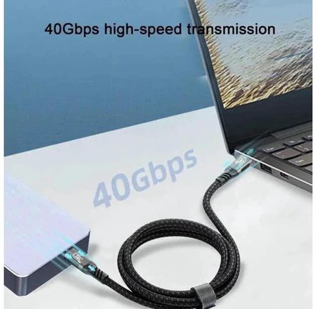 Alt view image 7 of 7 - 0.5M/1.64FT USB4 Type-C to C Cable, 40Gbps, 240W PD, 8K@60Hz Video, Compatible with Thunderbolt 3, Docking & SSD