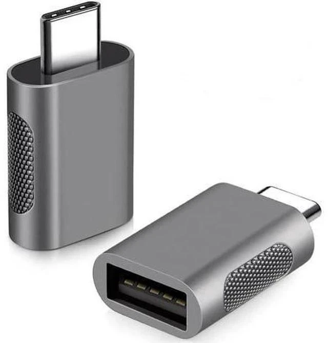 Main image of 2 Pack USB-C Male to USB 3.0 Female Adapter, Space Grey Converter for MacBook, iMac, iPad & Thunderbolt Devices