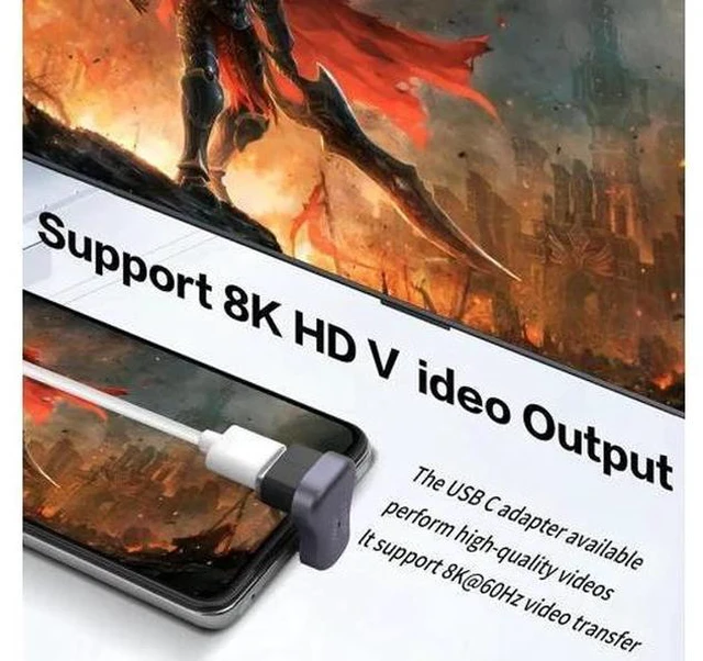 Alt view image 5 of 6 - 2 Pack 180 Degree U Shape USB C Adapter, USB A to C & USB C to C Elbow Connector 140W PD Charging 10/20Gbps Data Transfer Compatible with Laptop Phone Tablet