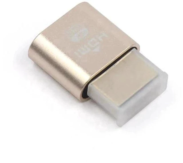 Alt view image 6 of 7 - Gold HDMI Dummy Plug VGA Virtual Display Emulator, EDID DDC Headless Ghost Display Adapter 1920x1080@60Hz
