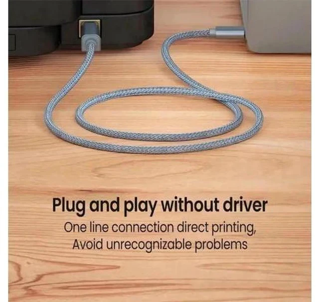 Alt view image 4 of 7 - 3.3ft USB-C to USB-B Printer Cable, Type C to B Male Cord for MacBook, Chromebook, iPad Pro, HP & Canon Printers