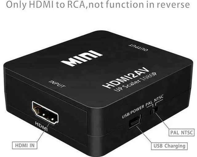 Alt view image 3 of 6 - HDMI to 3RCA CVBS Composite AV Converter Adapter, 1080P HDMI to RCA Video Audio Converter Support PAL/NTSC, for PC, Laptop, Xbox, PS4, PS3, Blu-Ray Player, DVD, Camera, HD TV, STB, VHS VCR