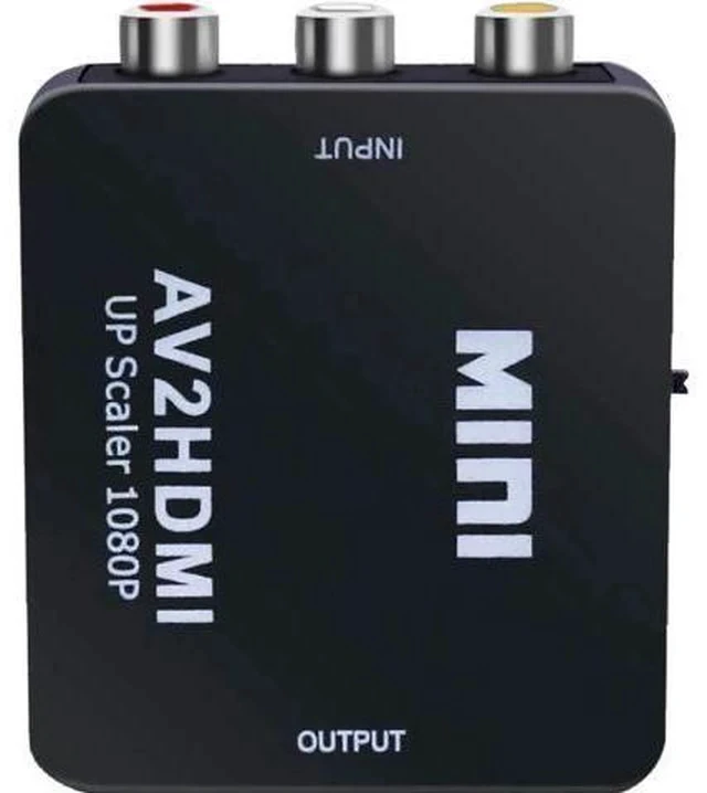 Alt view image 2 of 7 - 1080P RCA Composite CVBS AV to HDMI Converter, PAL/NTSC AV RCA to HDMI Video Audio Adapter with USB Power Cable, Compatible with N64 Wii PS2 Xbox VHS VCR Camera DVD