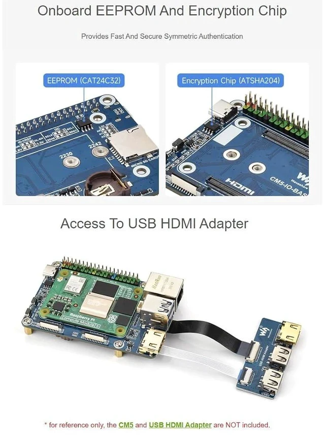 Alt view image 5 of 7 - Mini Base Board (B) Compatible with Raspberry Pi Compute Module 5,Suitable for Evaluating The Raspberry Pi CM5 Or Being Integrated Into End Products