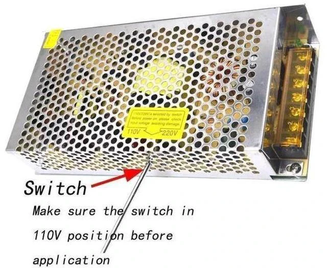 Alt view image 4 of 5 - AC 110/220V to DC 12V 10A 120W Switching Power Supply Transformer Driver for LED Strips & CCTV Cameras