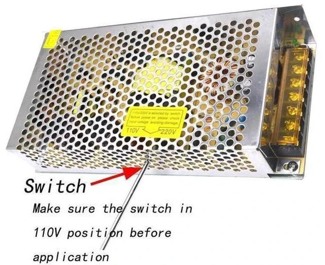Alt view image 5 of 5 - 120W Switching Power Supply Transformer, AC 110/220V to DC 12V 10A Driver for CCTV Security Cameras & LED Strip Lights
