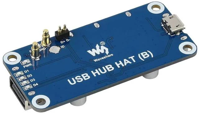 Alt view image 2 of 7 - USB HUB HAT B Expansion Board for Raspberry Pi 4 B/3 B+/3 A+/2 B/Zero/Zero 2 W/W/WH,PC,4 USB Ports Compatible with USB2.0/1.1