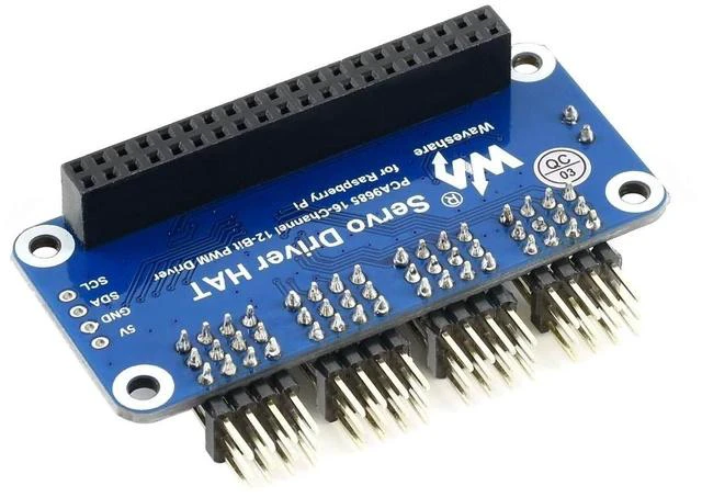 Alt view image 3 of 7 - 16 Channel 12-bit PWM Servo Driver HAT (B) Board PCA9685 Driver IIC Interface for Raspberry Pi 4/3B+/3B/Zero/Zero W/Zero WH and Jetson Nano