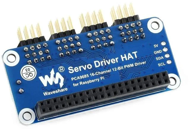 Alt view image 4 of 7 - 16 Channel 12-bit PWM Servo Driver HAT (B) Board PCA9685 Driver IIC Interface for Raspberry Pi 4/3B+/3B/Zero/Zero W/Zero WH and Jetson Nano