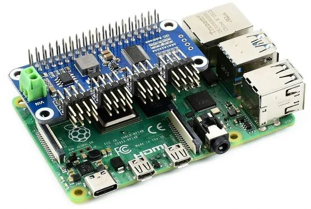 Alt view image 6 of 7 - 16 Channel 12-bit PWM Servo Driver HAT (B) Board PCA9685 Driver IIC Interface for Raspberry Pi 4/3B+/3B/Zero/Zero W/Zero WH and Jetson Nano