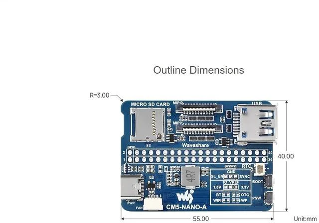 Alt view image 6 of 7 - Nano Base Board (A) for Raspberry Pi Compute Module 5 Lite/eMMC,CM5 Mini Expansion Board,Integrate Multiple Peripheral Interfaces