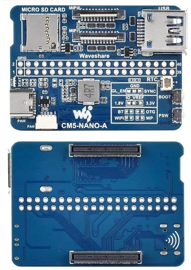 Alt view image 7 of 7 - Nano Base Board (A) for Raspberry Pi Compute Module 5 Lite/eMMC,CM5 Mini Expansion Board,Integrate Multiple Peripheral Interfaces