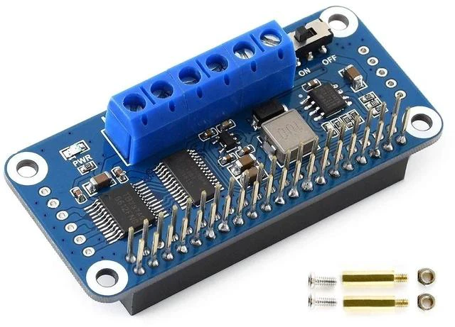 Main image of Motor Driver HAT for Raspberry Pi Zero/Zero W/Zero WH/2B/3B/3B+ Onboard PCA9685 TB6612FNG Driving Two DC Motors I2C Interface 5V 3A