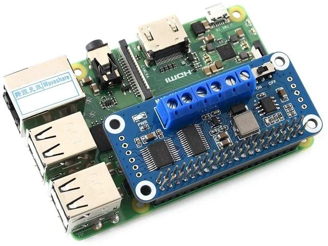 Alt view image 4 of 5 - Motor Driver HAT for Raspberry Pi Zero/Zero W/Zero WH/2B/3B/3B+ Onboard PCA9685 TB6612FNG Driving Two DC Motors I2C Interface 5V 3A