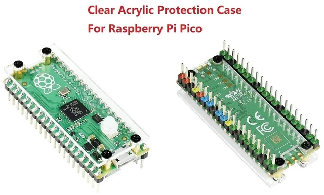 Alt view image 2 of 7 - Clear Acrylic Protection Case for Raspberry Pi Pico, Customized Key Cap, Neat Design