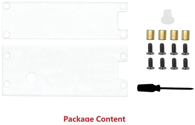 Alt view image 7 of 7 - Clear Acrylic Protection Case for Raspberry Pi Pico, Customized Key Cap, Neat Design