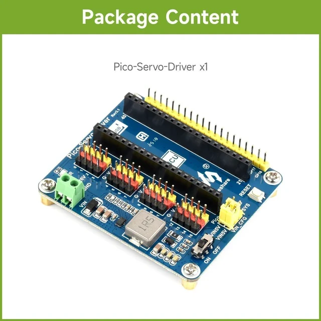 Alt view image 2 of 5 - Servo Driver Module for Raspberry Pi Pico Ideal for Controlling Robotic Arm or Hexapod Walker 16-Channel Outputs 16-Bit Resolution