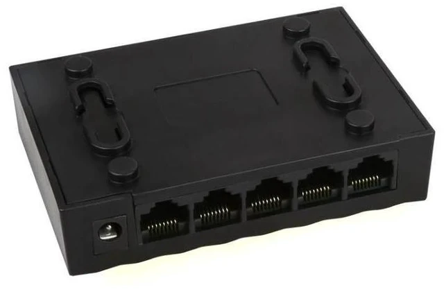 Alt view image 5 of 6 - 5-Port Gigabit Ethernet Switch Home Network Hub RJ45 Switch, Gigabit Network Splitter, Plug-and-Play Desktop Switch for LAN Expansion, 10/100/1000Mbps - black