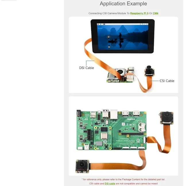 Alt view image 5 of 5 - CSI FPC Flexible Cable for Raspberry Pi 5,22Pin to 15Pin Cable Compatible with CSI Camera Modules, Black