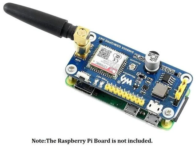 Alt view image 4 of 7 - GSM/GPRS/Bluetooth 3.0 HAT for Raspberry Pi 2B/3B/3B+/Zero/Zero W Based on SIM800C Support SMS Data Transfer ect