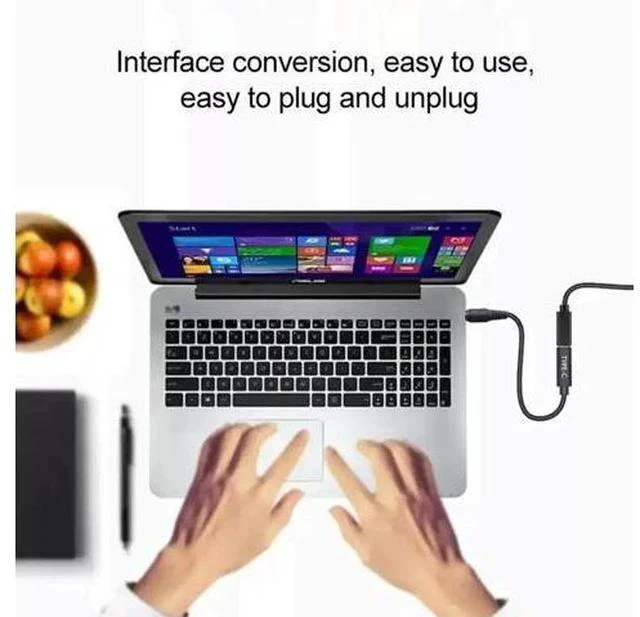 Alt view image 4 of 6 - Type-C PD to 7.9×5.5mm DC Barrel Power Charging Cable, USB-C Input to DC Male Plug Conversion Cord