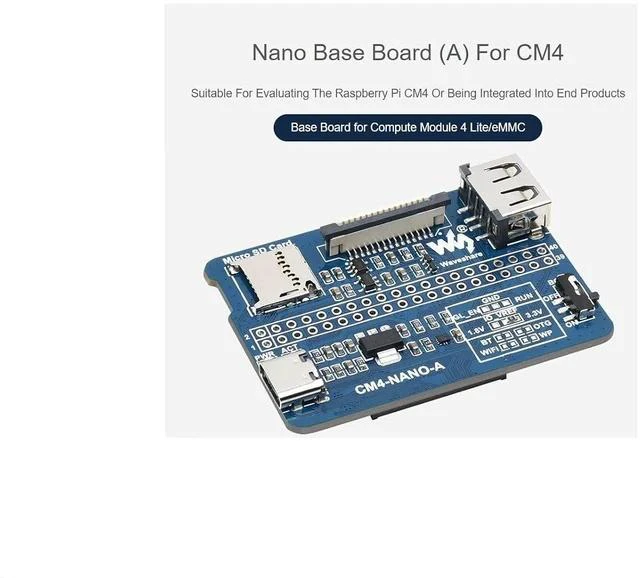 Alt view image 4 of 7 - Nano Base Board (A) for Raspberry Pi Compute Module 4 Lite/eMMC,Same Size As The CM4,with Raspberry Pi 40PIN GPIO Interface,USB 2.0 Type A,MIPI CSI-2 Port
