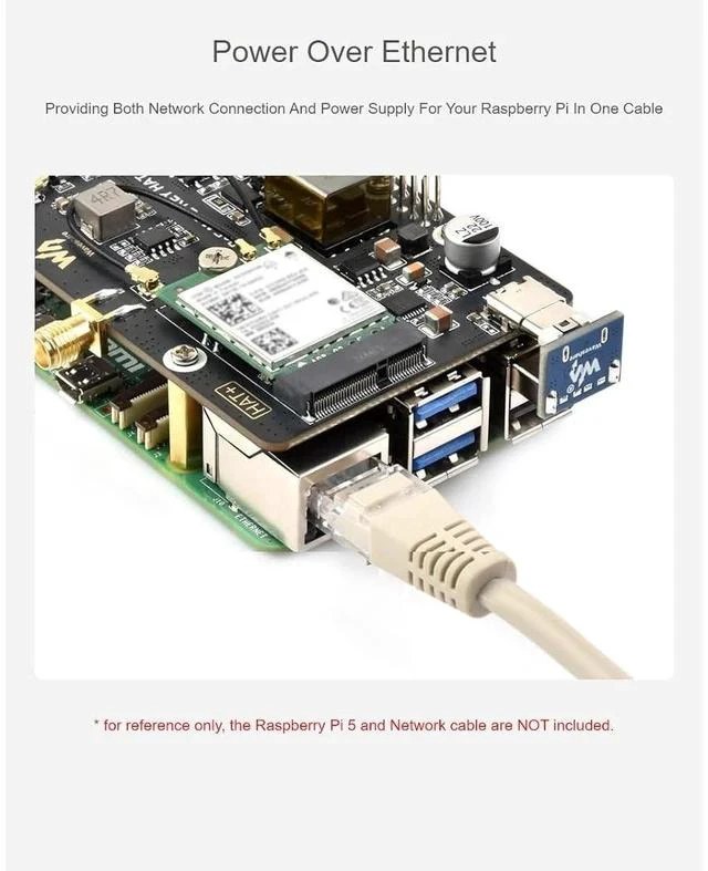 Alt view image 2 of 7 - PCIe to M.2 E Key HAT with Wireless-AX210 Card for Raspberry Pi 5,Compatible with NGFF (M.2 E Key) Wireless NIC, USB Bluetooth Connection