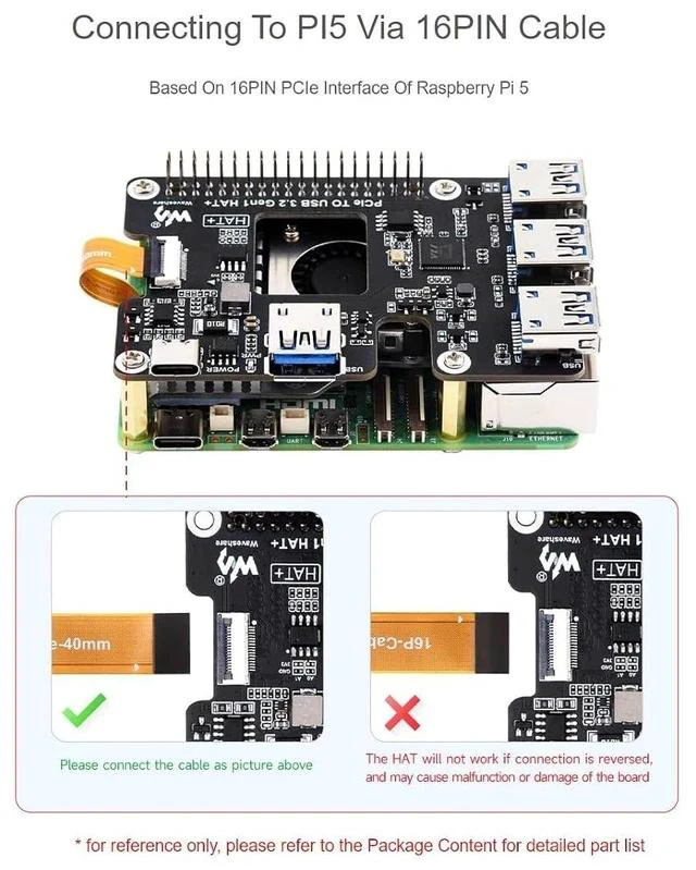 Alt view image 7 of 7 - PCIe to USB 3.2 Gen1 Expansion Card for Raspberry Pi 5, PCIe Interface to 4X High Speed USB 3.2 Gen1 Ports,Plug and Play