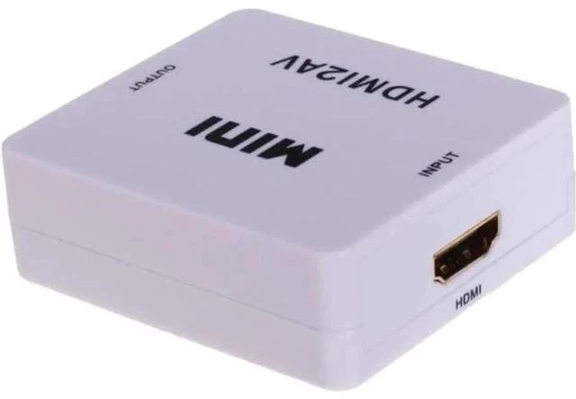 Alt view image 4 of 7 - 1080P Mini HDMI to RCA Converter, HDMI to CVBS AV Composite Audio Video Adapter, Supports NTSC PAL, Plug and Play for HDTV, Old TV, Projector, DVD Player