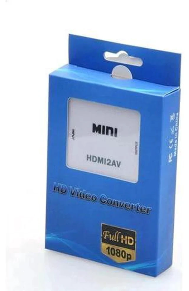 Alt view image 6 of 7 - 1080P Mini HDMI to RCA Converter, HDMI to CVBS AV Composite Audio Video Adapter, Supports NTSC PAL, Plug and Play for HDTV, Old TV, Projector, DVD Player