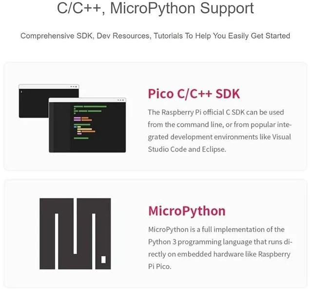 Alt view image 4 of 7 - RP2040-Plus Mini Board with Pre-Soldered Header Pico-Like MCU Board Based on Raspberry Pi RP2040 Chip,Dual-core Arm Cortex M0+ Processor,USB-C Connector,4MB Flash,Higher Current DC-DC Chip