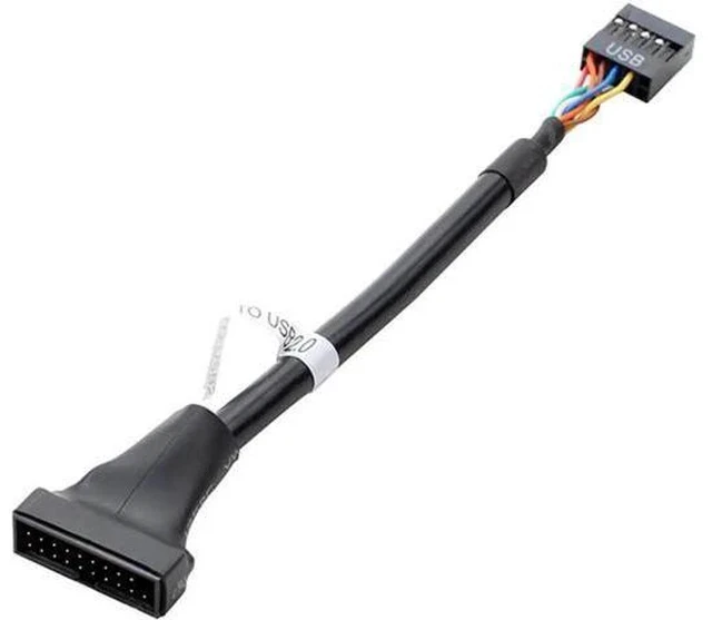 Alt view image 5 of 6 - 2 Pack Motherboard USB 3.0 20Pin to USB 2.0 9Pin Header Adapter Cable, Bidirectional Mainboard Internal Header Bridge Converter