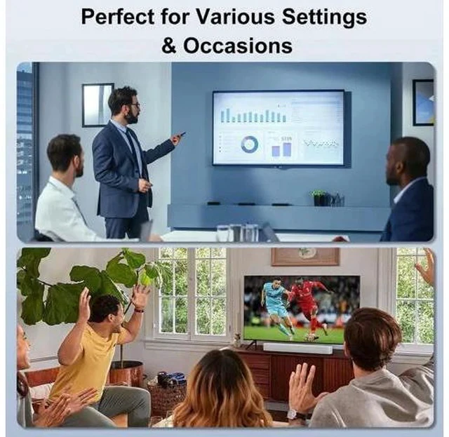 Alt view image 2 of 7 - 2 Pack 4K 60Hz DisplayPort to HDMI Adapter, Unidirectional DP Male to HDMI Female Converter Gold-Plated Connector for Laptop Desktop Monitor HDTV Projector
