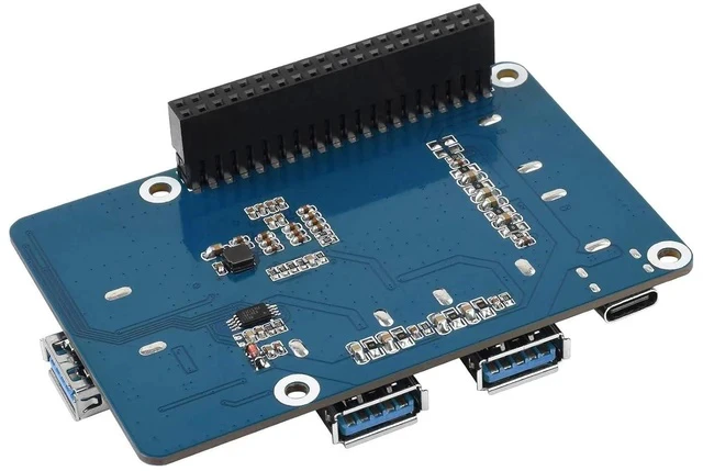 Alt view image 2 of 6 - USB 3.2 Gen1 HUB HAT Expansion Board for Raspberry Pi 4 B 3 B+ 3 B 2B Zero Zero 2 W Zero WH,with 4X USB 3.2 Gen1 Ports, Compatible with USB 3.0/2.0/1.1, Plug and Play