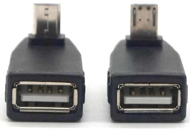 Alt view image 3 of 6 - Up & Down Angled Micro USB Male to USB 2.0 Female OTG Adapter Converter