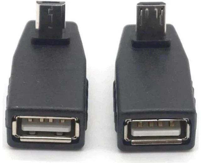 Alt view image 5 of 6 - Up & Down Angled Micro USB Male to USB 2.0 Female OTG Adapter Converter