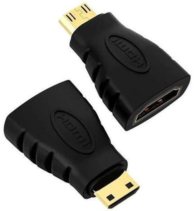 Main image of 2-Pack Mini HDMI to HDMI Adapter, Gold-Plated Connectors Supports 4K Video, Compatible with Raspberry Pi, DSLR Cameras, Camcorders, Tablets & Graphics Cards