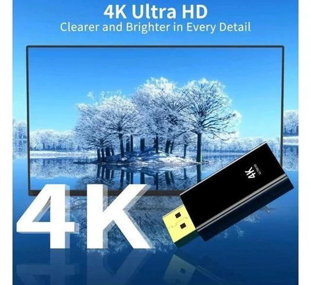 Alt view image 3 of 6 - 2-Pack Passive DisplayPort to HDMI Adapter, Uni-Directional DP Male to HDMI Female Converter, 24K Gold-Plated Supports 4K, for PC Desktop, GPU, HDTV, Projector