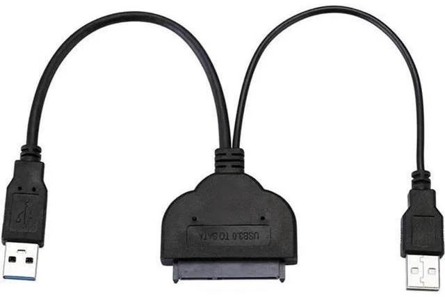 Main image of 6 Inches USB 3.0 to SATA III 22Pin Adapter Cable, 6Gbps UASP Supported for 2.5" SSD HDD with Extra USB Power Cord