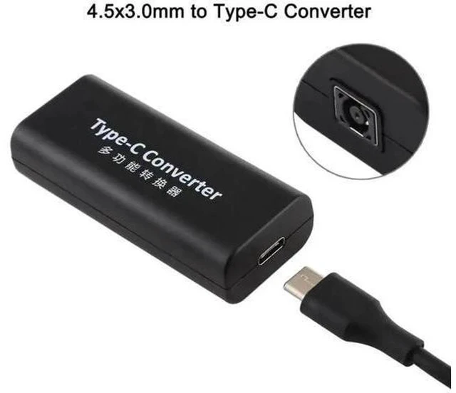 Alt view image 3 of 5 - 15cm DC 4.5×3.0mm Female to USB-C Female Power Conversion Cable Adapter