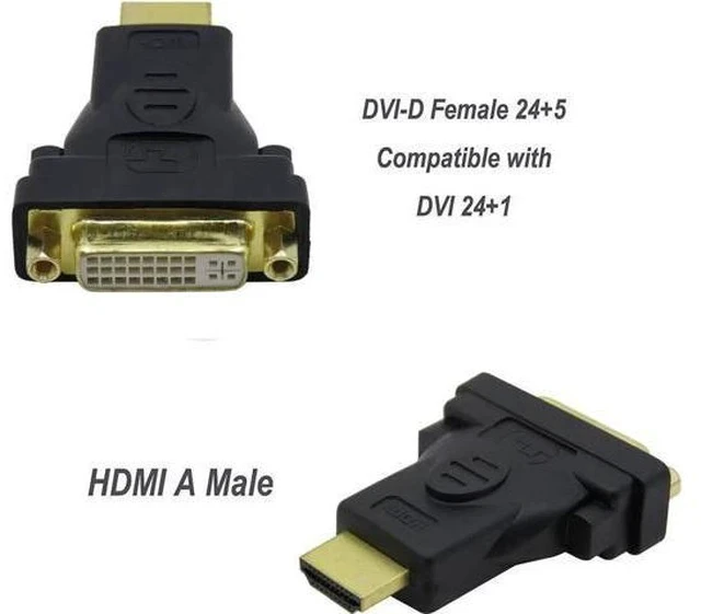 Alt view image 3 of 7 - 3-Pack Bi-Directional HDMI Male to DVI Female Adapter, Supports 1080P & 3D, HDMI DVI Converter Compatible with Apple TV, HDTV, Xbox 360, PS4, PS3, Nintendo Switch, Plasma TV, DVD Player