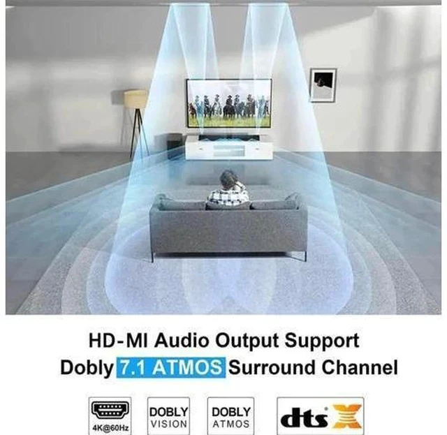 Alt view image 6 of 7 - 4 in 1 Out HDMI 2.0 Switch with Audio Extractor & ARC, 4K@60Hz HDMI Switcher Support Toslink SPDIF + 3.5mm AUX Output, HDCP2.2 Auto Switch IR Remote for 4K TV Home Theater