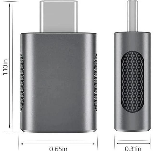 Alt view image 3 of 7 - 4 Pack 10Gbps Upgrade USB C Male to USB A Female OTG Adapter, Thunderbolt 3/4 Type-C to USB 3.0 Converter Space Grey Compatible with MacBook Pro Air iPad iMac All USB-C Devices