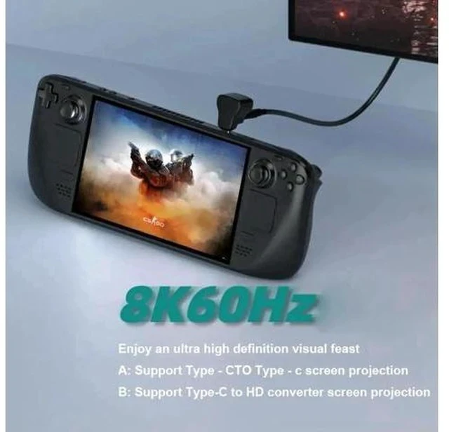 Alt view image 2 of 3 - 180 Degree 1 to 2 USB C Splitter Adapter, USB-C Male to USB-C + USB-A Female Dongle 20Gbps 8K@60Hz Video OTG Converter Compatible with Steam Deck, Switch, Laptop, Tablet, Phone