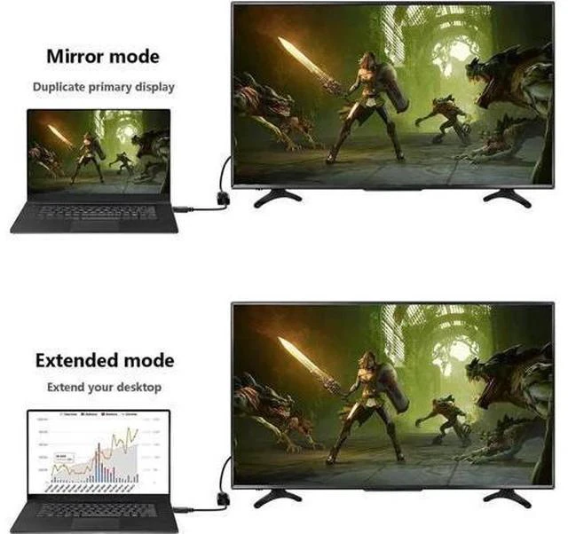Alt view image 4 of 7 - Mini DisplayPort to HDMI Converter Cable, Thunderbolt Compatible Mini DP to HDMI Cord with Gold-Plated Connectors, Fit for MacBook Pro Air Mac Mini Surface Pro 3 4 Laptop Monitor HDTV Projector