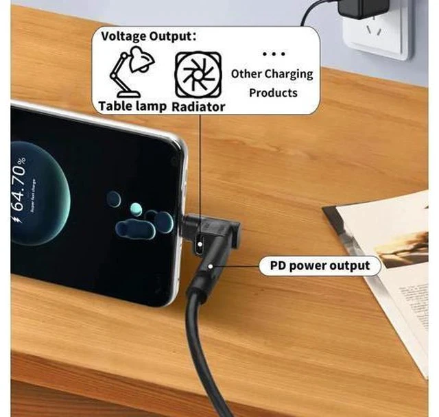 Alt view image 3 of 6 - 2-in-1 Dual USB C Splitter Adapter, 100W PD Fast Charge, USB3.1 Gen2 10Gbps Data, 4K@60Hz Video Output, Plug & Play Type-C Multiport Dongle for All Full-Function USB-C Devices